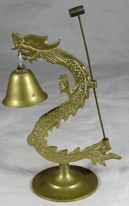 Brass bell - Dragon with little hammer
