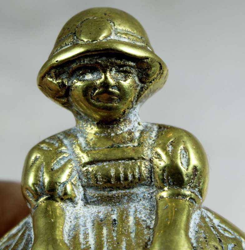 Brass bell - Victorian lady in crinoline dress