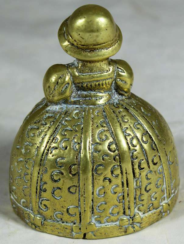 Brass bell - Victorian lady in crinoline dress