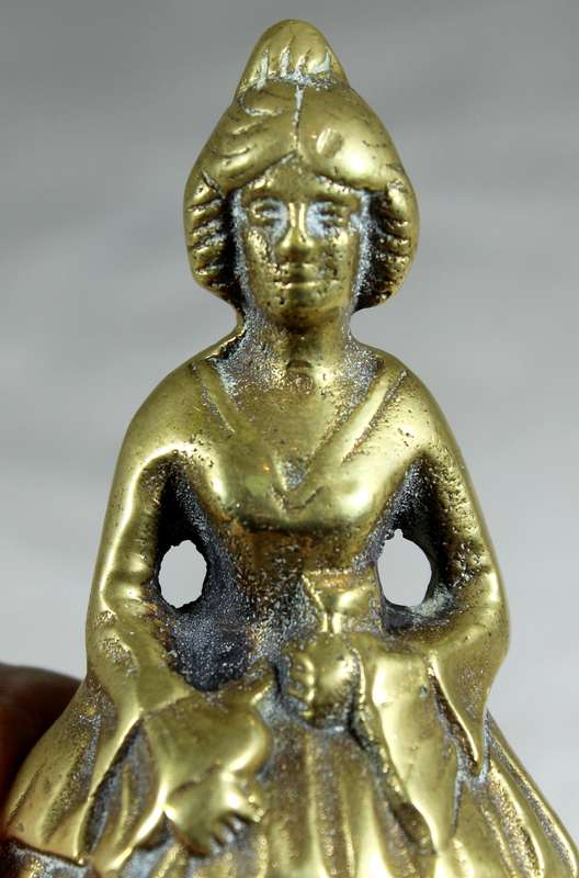 Brass bell - Victorian lady in crinoline dress