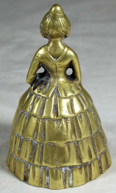 Brass bell - Victorian lady in crinoline dress