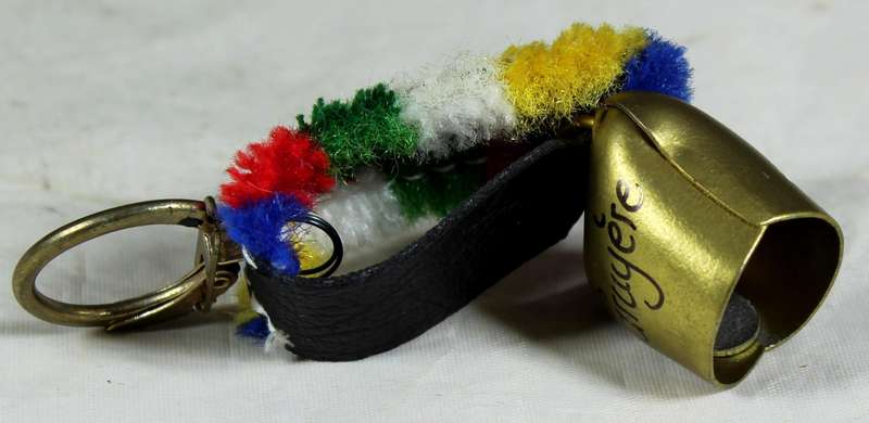 Miniature cow bell - Switzerland - with decorative strap