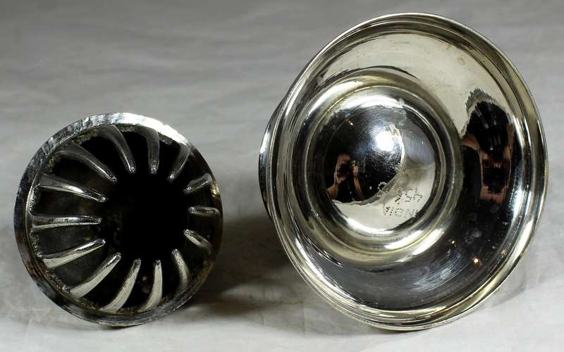 Large elephant claw silver plated bell