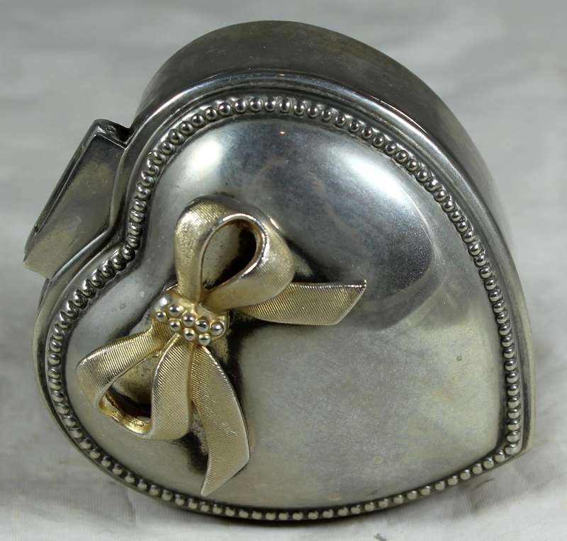 Heart shaped trinket bowl with velvet