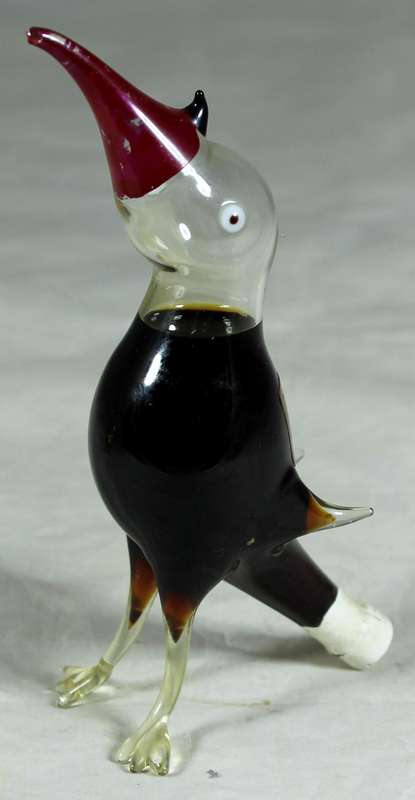 Hand blown Bols liquor bird