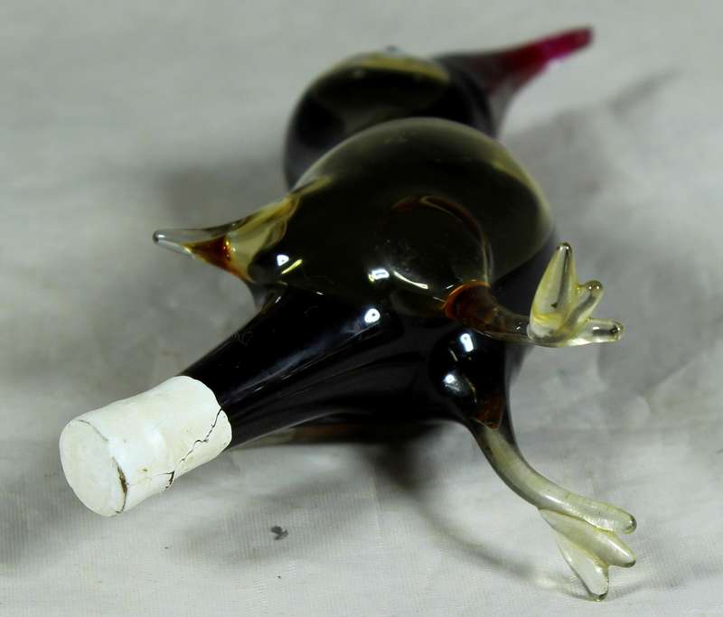 Hand blown Bols liquor bird