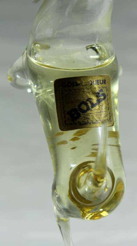 Hand blown Bols liquor dog