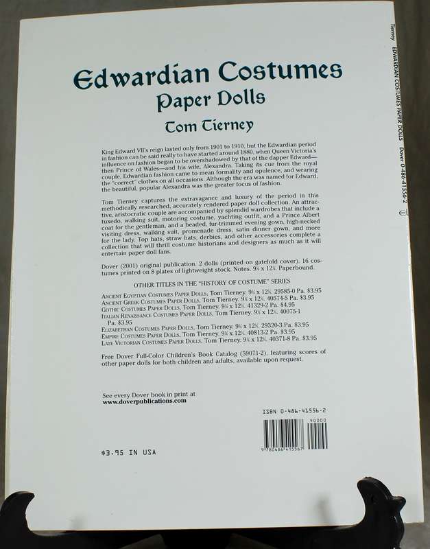 Edwardian costumes paper dolls book