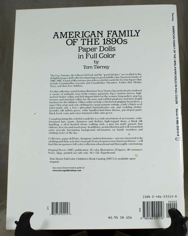American family of the 1890's paper dolls book
