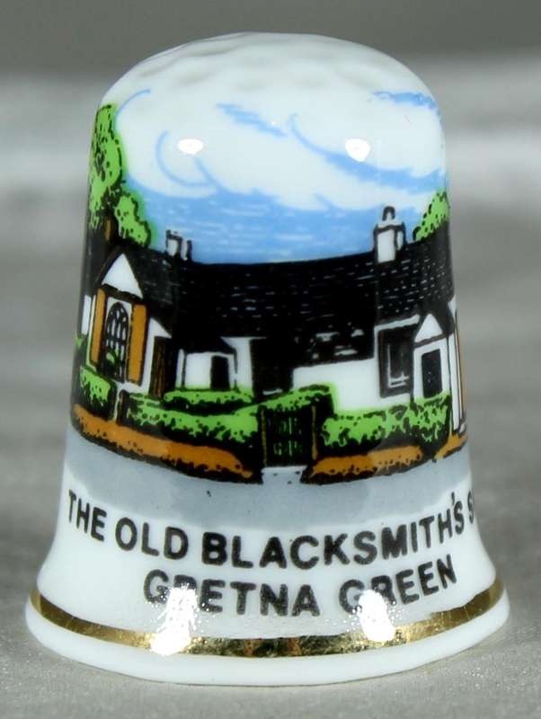 Bone China thimble - The old blacksmith's shop Gretna Green