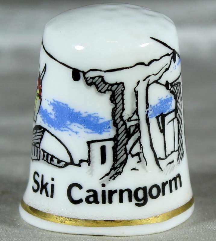 Bone China thimble - Ski Cairngorm