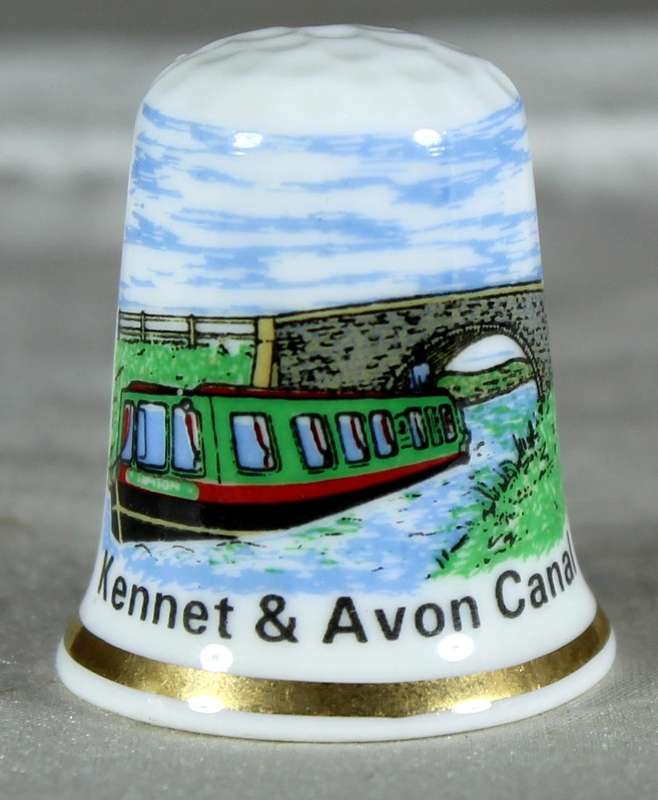 Bone China thimble - Kennet & Avon Canal
