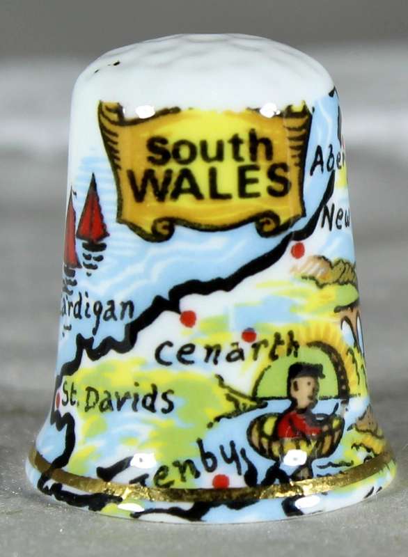Bone China thimble - South Wales
