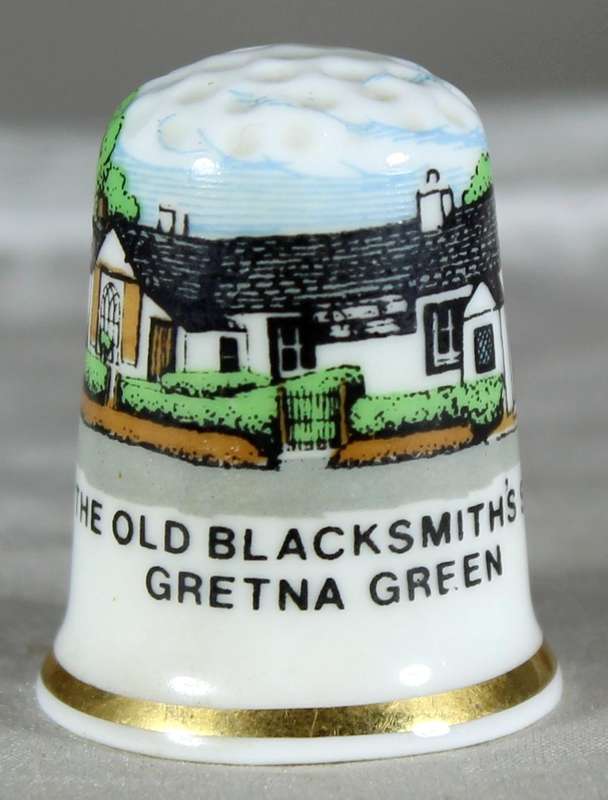 Bone China thimble - The old blacksmith's shop Gretna Green
