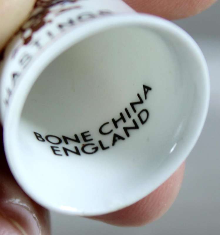 Bone China thimble - Hastings