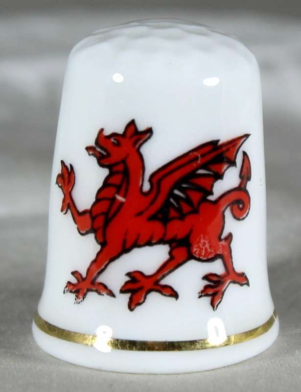 Bone China thimble - Wales - Jones the thimble