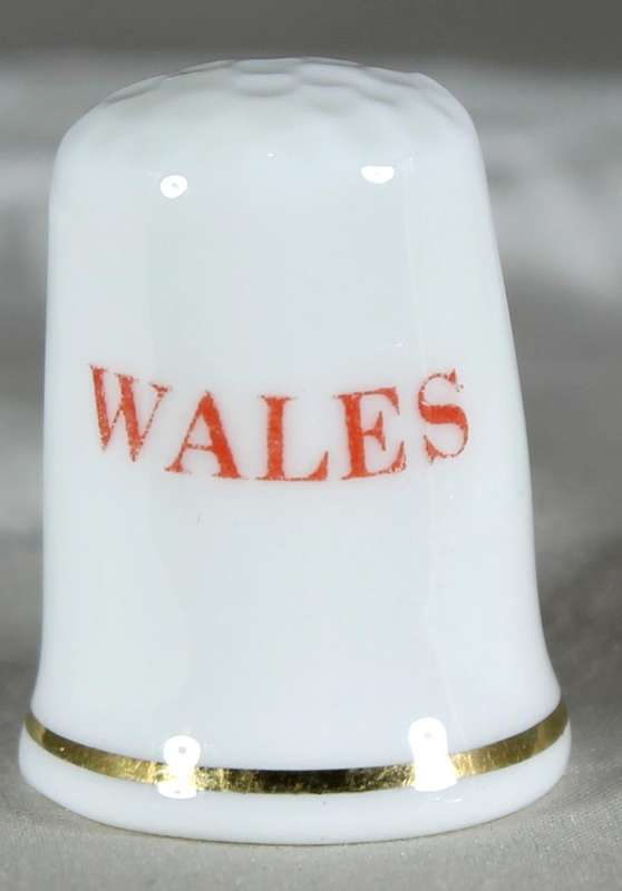 Bone China thimble - Wales - Jones the thimble