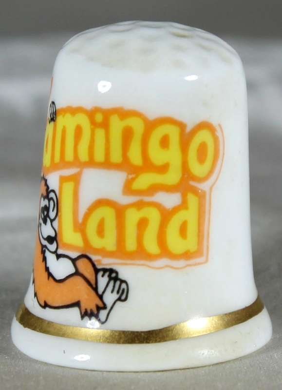 Bone China thimble - Flamingo Land
