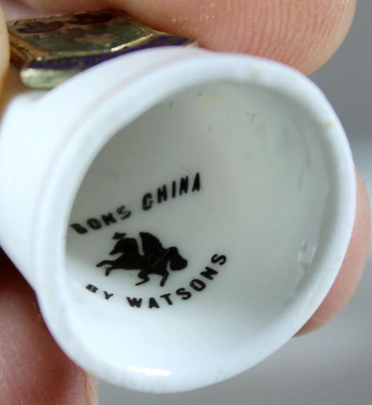 Bone China thimble - Huntingdon by Watsons