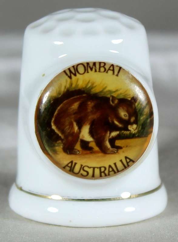 Bone China thimble - Wombat Australia