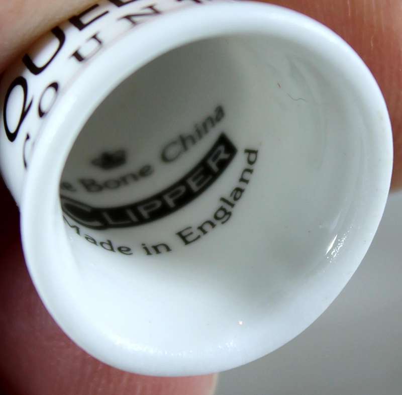 Bone China thimble - Queenswood Country Park - Clipper