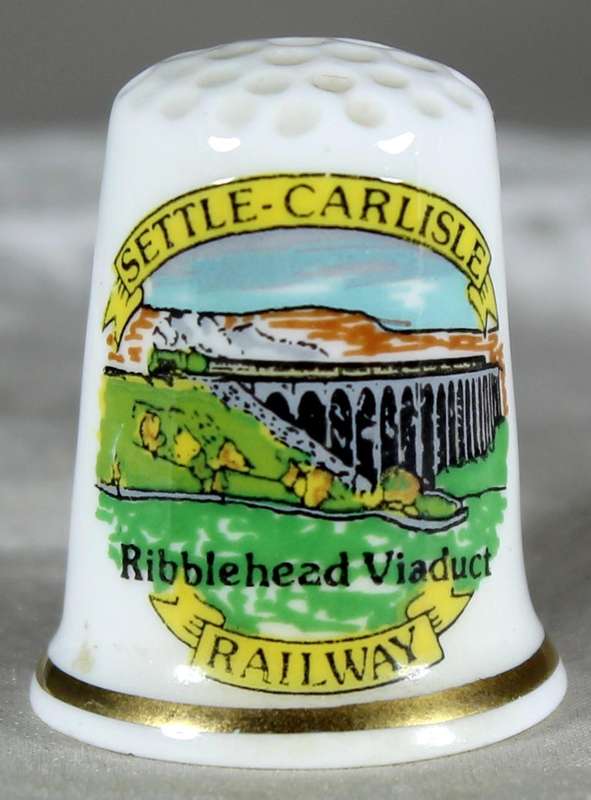 Bone China thimble - Ribblehead viaduct - Settle Carlisle Railway