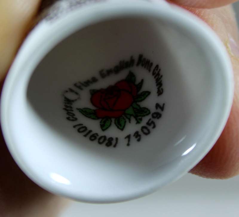 Bone China thimble - Butcher Row house museum - Ledbury - Cotswald