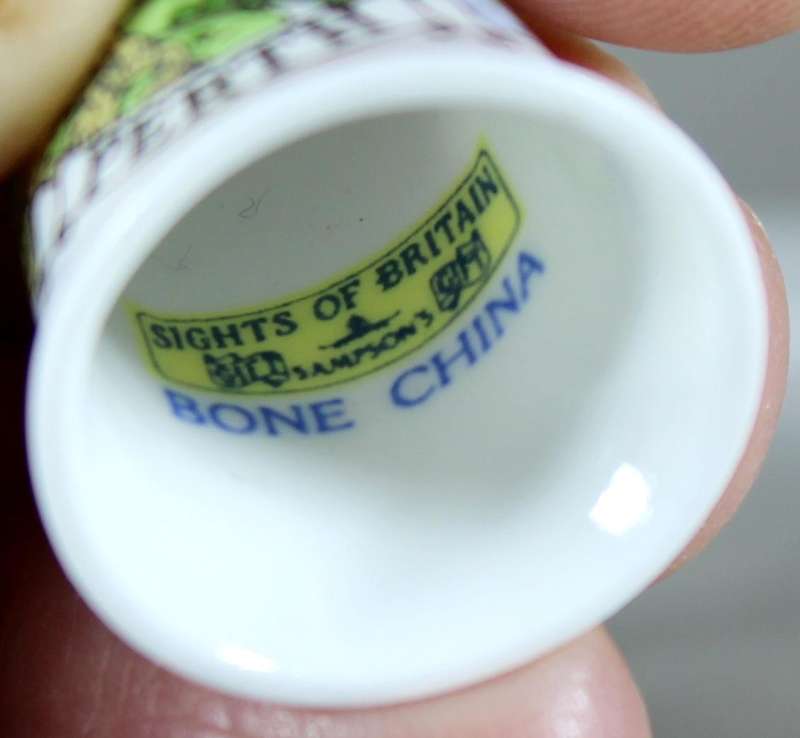 Bone China thimble - Perth - Sights of Britain