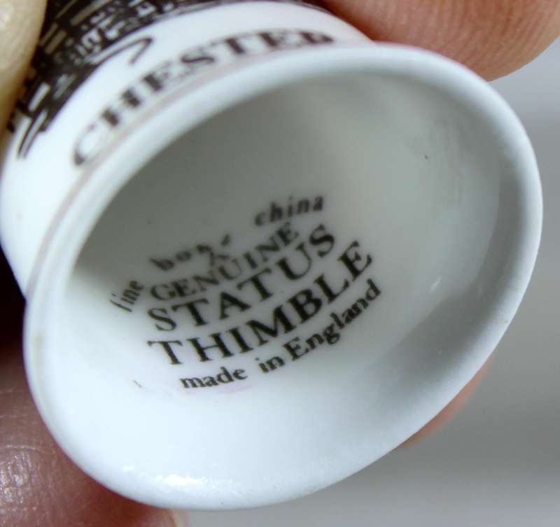Bone China thimble - Chester - Genuine Status