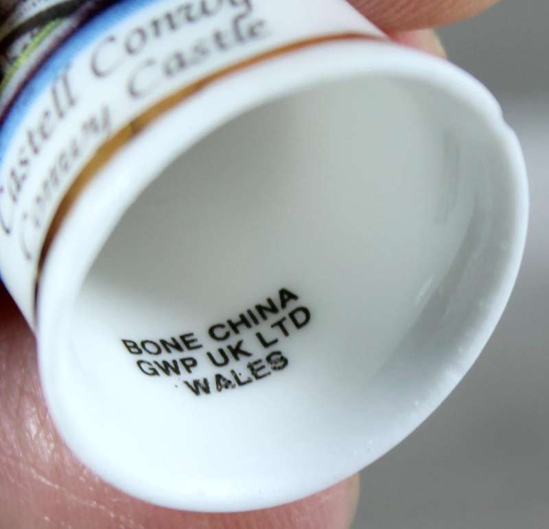 Bone China thimble - Castell Conwy, Conwy Castle - GWP UK