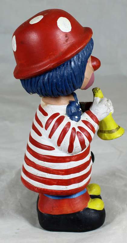 Ceramic bobble head - Clown with trumpet