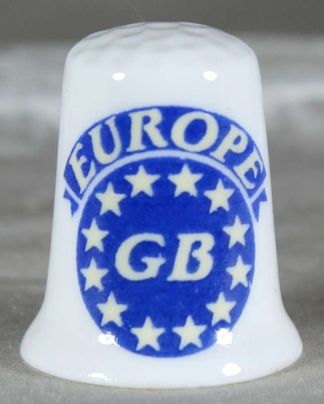 Bone China thimble - Europe GB - Stoke-on-Trent