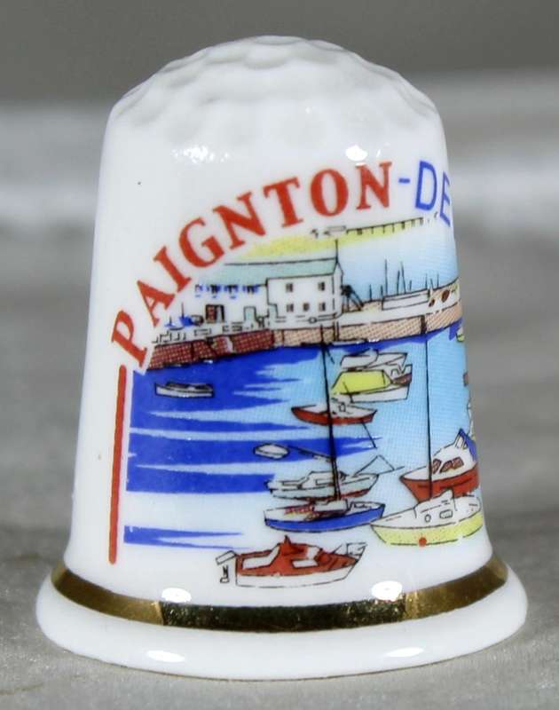 Bone China thimble - Paignton Devon - Lambert