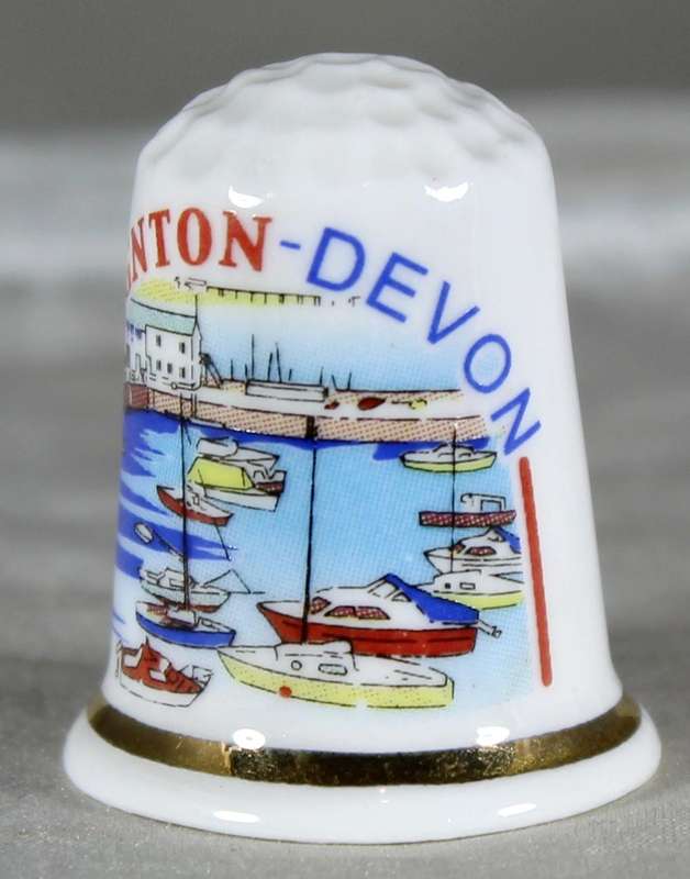 Bone China thimble - Paignton Devon - Lambert