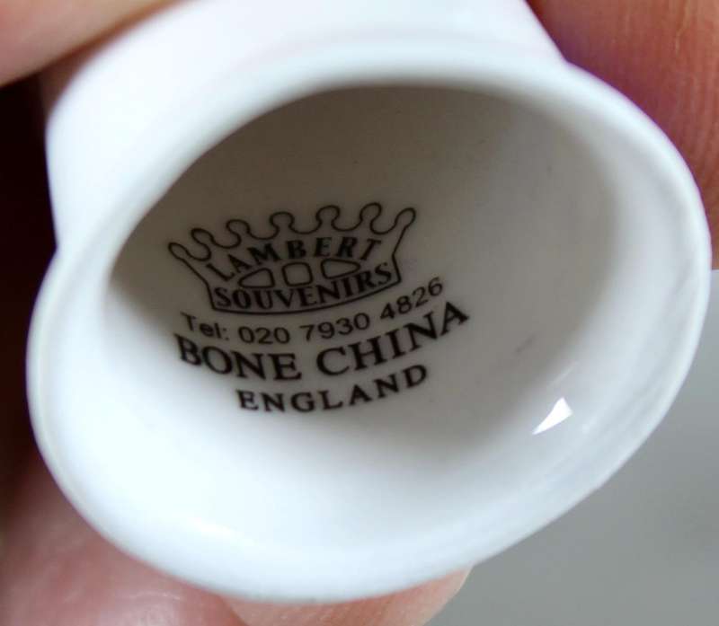 Bone China thimble - Paignton Devon - Lambert