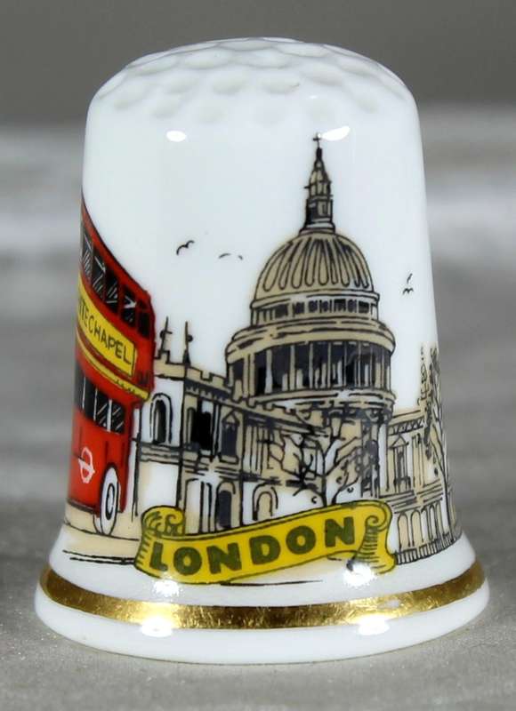 Bone China thimble - London