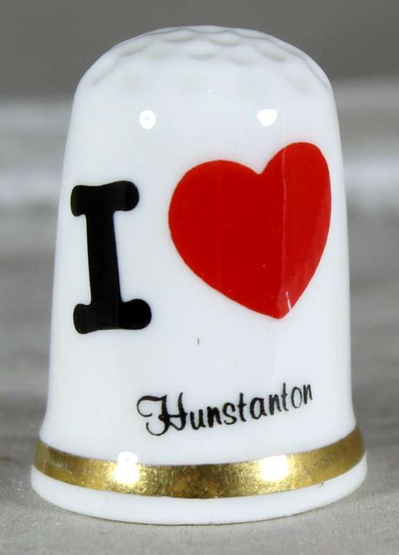 Bone China thimble - I love hunstanton