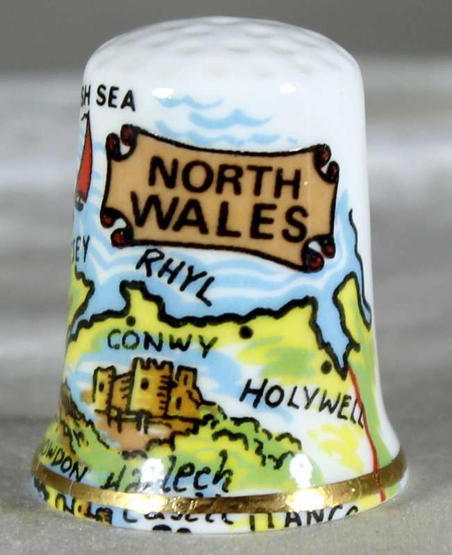Bone China thimble - North Wales
