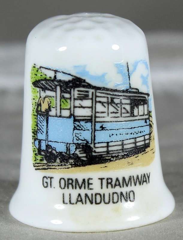 Bone China thimble - GT Orme Tramway - Llandudno
