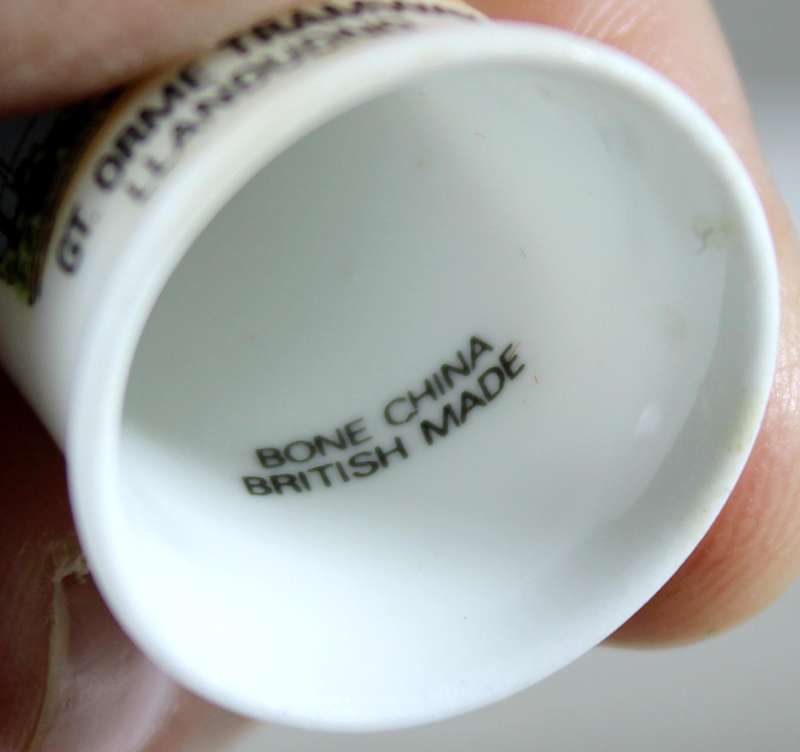Bone China thimble - GT Orme Tramway - Llandudno