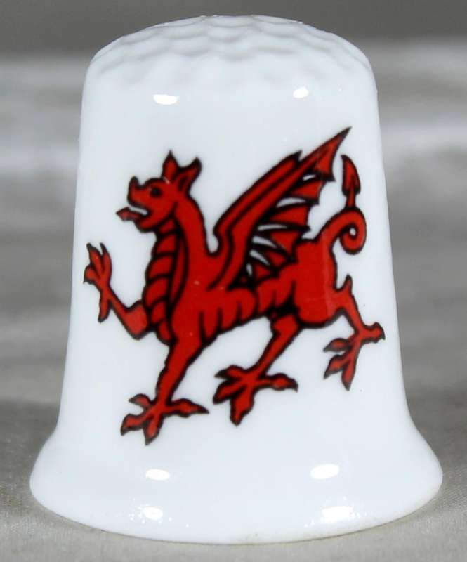 Bone China thimble - Cymru - Wales - North Lodge