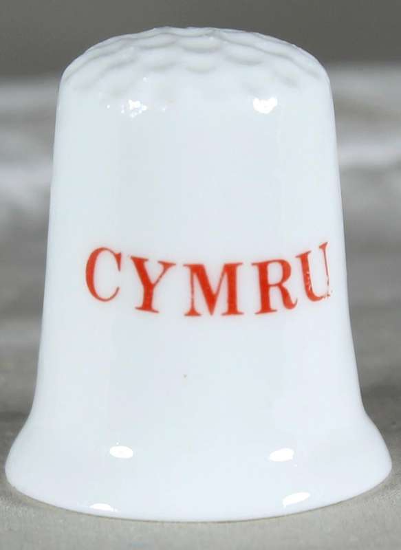 Bone China thimble - Cymru - Wales - North Lodge