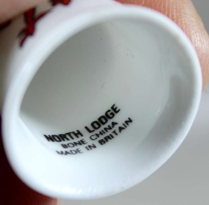 Bone China thimble - Cymru - Wales - North Lodge