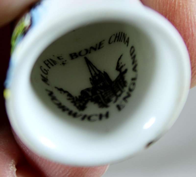 Bone China thimble - Norfolk - MG Norwich