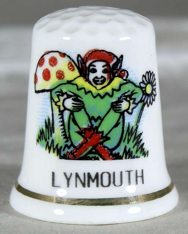 Bone China thimble - Lynmouth - Fontygary Pottery