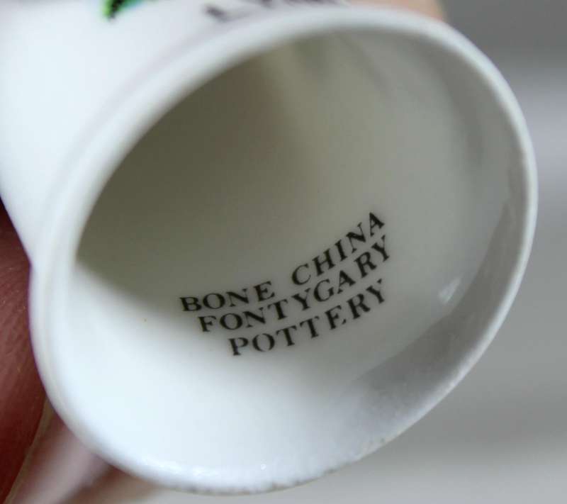 Bone China thimble - Lynmouth - Fontygary Pottery