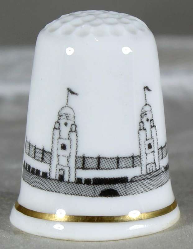 Bone China thimble - Wembley Stadium Twin Towers - The Thimble Guild