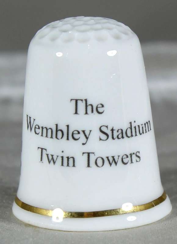 Bone China thimble - Wembley Stadium Twin Towers - The Thimble Guild