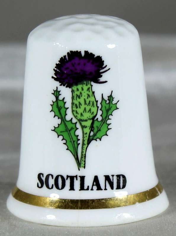 Bone China thimble - Scotland - Sampson Souvenirs