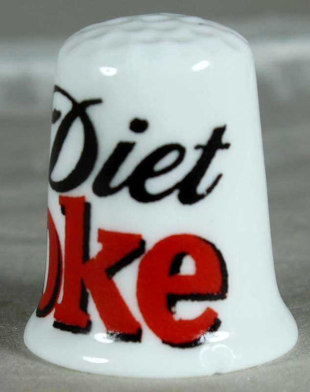 Bone China - Advertising thimble - Diet Coke - Stoke-on-Trent